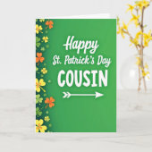 Carte de Cousin Trèfle Vert (Fleur jaune)