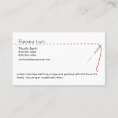 Carte de couture d'entreprise artisanale (Devant)