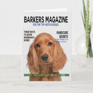 Carte de couverture Cocker Spaniel Parody Magazine