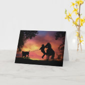 Carte de cow-boy (Fleur jaune)