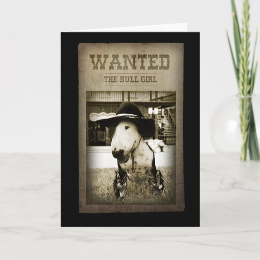 Carte de cow-boy à l'envers de style occidental "T (Devant)