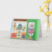 Carte de cowboy de joyeux anniversaire (Fleur jaune)