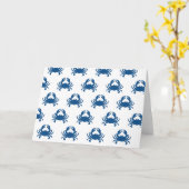 Carte de crabe bleu (Fleur jaune)