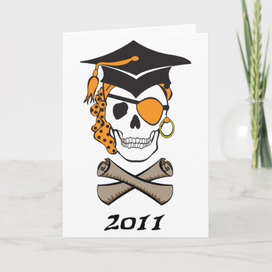 Carte de crâne Pirate Or (Devant)