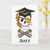 Carte de crâne Pirate Or (Fleur jaune)