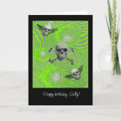 Carte de crâne volant psychédélique (Devant)