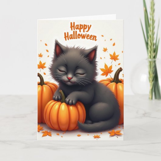 Carte de créature confortable pour Halloween (Devant)