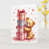 Carte de créature en peluche joyeuse (Fleur jaune)