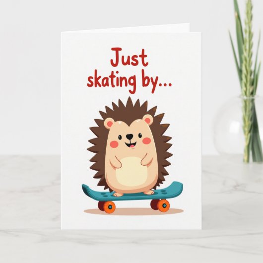 Carte de créature patineuse joyeuse (Devant)