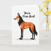 Carte de Créature Ressemblant à un Renard Joyeux (Fleur jaune)