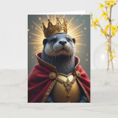 Carte de créature royale d'anniversaire (Fleur jaune)