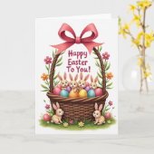 Carte de créatures de panier de Pâques (Fleur jaune)