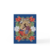 Carte de crèche bleue