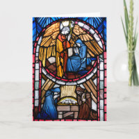 Carte de crèche en verre tendu