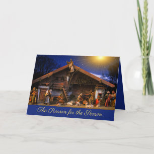 Carte de Crèche pour la Raison de la Saison