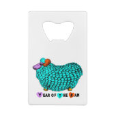 Carte de crédit 2015 Ram Sheep Chèvre Année Ouvert (Dos)