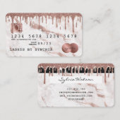 Carte de crédit à séchage stylisé Marbre d'or (Devant / Derrière)