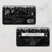 Carte de crédit à séchage tacheté soie d'argent (Devant / Derrière)