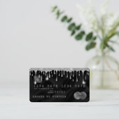 Carte de crédit à séchage tacheté soie d'argent (Debout devant)