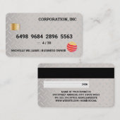Carte de crédit | Acier de plaque de diamant (Devant / Derrière)