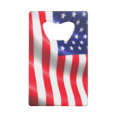 Carte de crédit American Flag Bottle Opener taille (Dos)