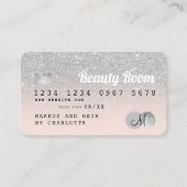 Carte de crédit argent parties scintillant beauté  (Devant)