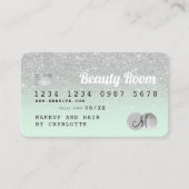 Carte de crédit argent parties scintillant beauté  (Devant)