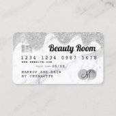 Carte de crédit argent parties scintillant gouttes (Devant)