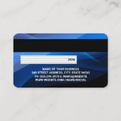 Carte de crédit | Arrière - plan Abstrait bleu (Dos)