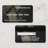 Carte de crédit | Arrière - plan Black Gold (Devant / Derrière)