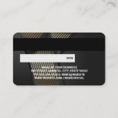Carte de crédit | Arrière - plan Black Gold (Dos)
