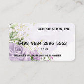 Carte de crédit | Arrière - plan de fleurs (Devant)