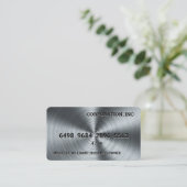 Carte de crédit | Arrière - plan de métal usiné (Debout devant)