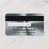 Carte de crédit | Arrière - plan de métal usiné (Dos)