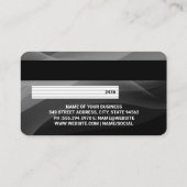 Carte de crédit | Arrière - plan gris noir (Dos)