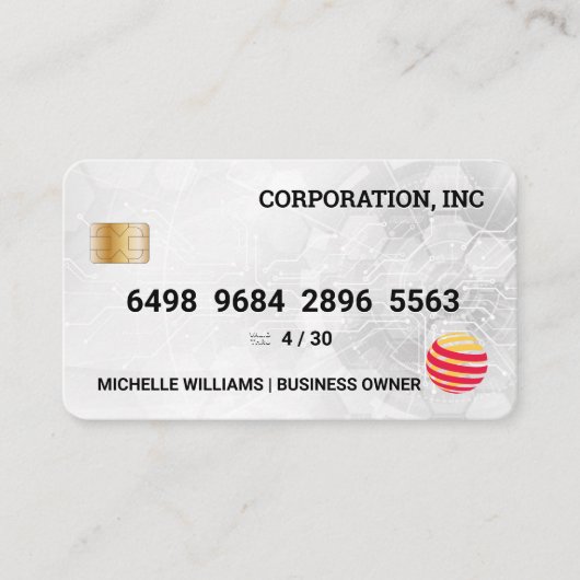 Carte de crédit | Arrière - plan technologique mod (Devant)