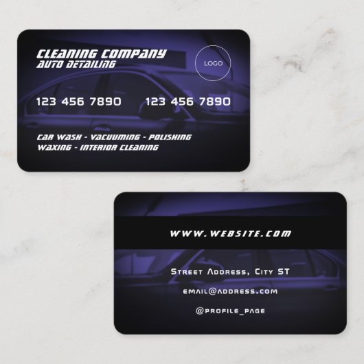 Carte de crédit automobile (Devant / Derrière)