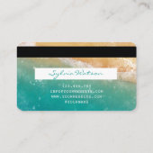 Carte de crédit Beach Blue Sky Watercolor (Dos)