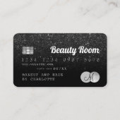 Carte de crédit beauté noir parties scintillant mo (Devant)