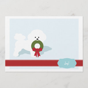 Carte de crédit Bichon Frise Holiday Note Customis