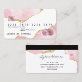 Carte de crédit Blush Pink ajouter le logo (Devant / Derrière)