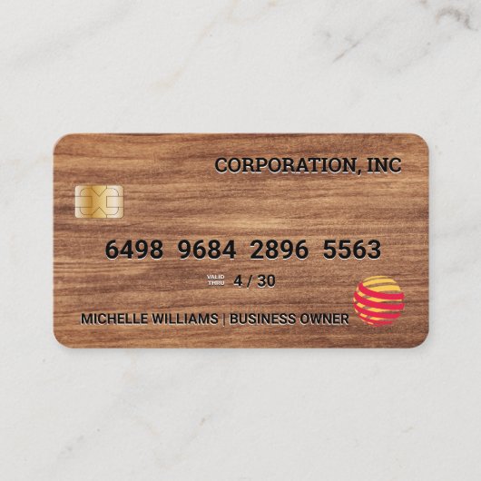 Carte de crédit | Bois (Devant)