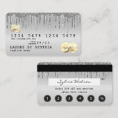 Carte de crédit Carte de fidélité en argent à séch (Devant / Derrière)