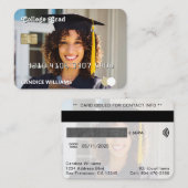 Carte de crédit Carte de nom de diplôme photo (Devant / Derrière)