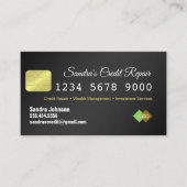 Carte de crédit Carte de visite noir et or (Devant)
