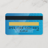 Carte de crédit | Carte du monde | Bleu géométriqu (Dos)
