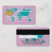 Carte de crédit | Carte du monde | Géométrique (Devant / Derrière)