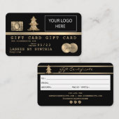 Carte de crédit Certificat cadeau Ajouter un logo (Devant / Derrière)