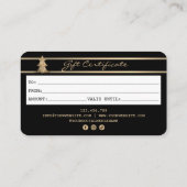 Carte de crédit Certificat cadeau Ajouter un logo (Dos)