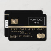 Carte de crédit Certificat cadeau Ajouter un logo (Devant / Derrière)